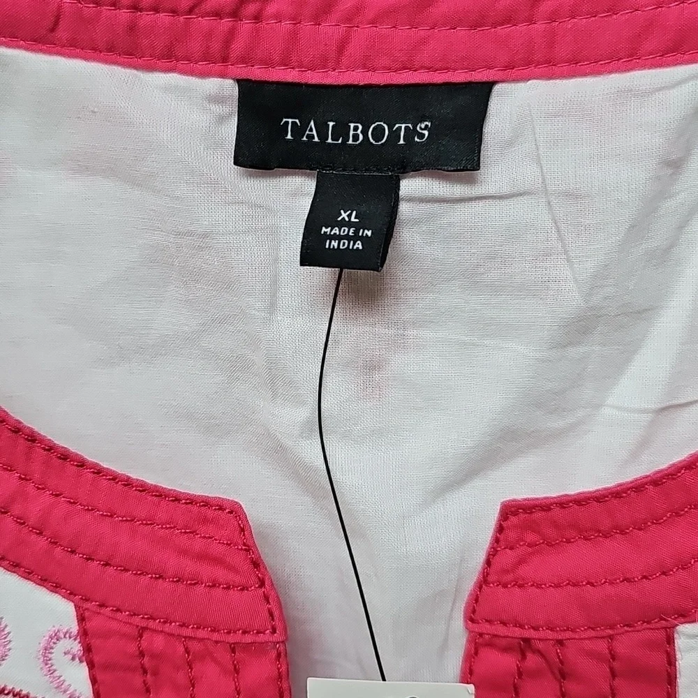 NWT Talbots Scalloped Edge Tunic Embroidered - Artistic MedallSz XL - Picture 4 of 10